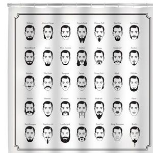 Mustache Shower Curtain