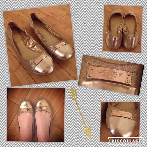 Gold Coach Ballet Flats