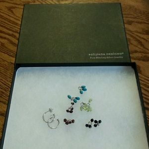Silpada Interchangeable Sterling Silver Earrings
