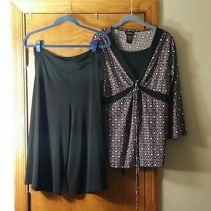 Outfit gaucho pants and tunic top