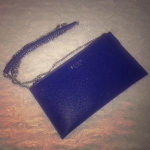 Sorial, NY - Slim blue purse with silver chain