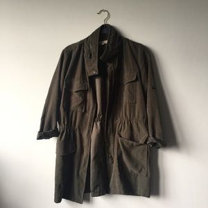 Olive army-style jacket
