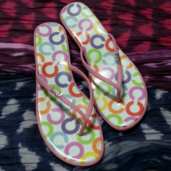 Coach flip flops