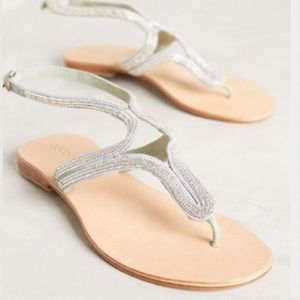 Cocobelle Mila Silver Beaded Sandal