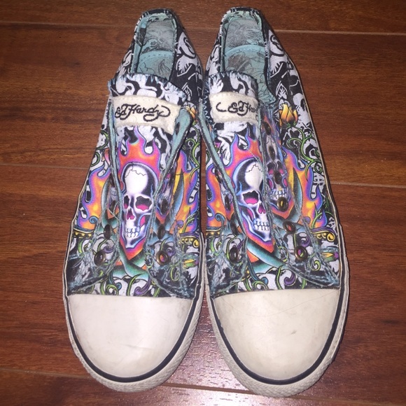 Multicolor laceless edhardy sneakers
