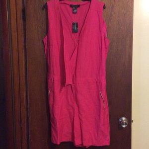 Ashley Stewart bright pink romper. New with tags!
