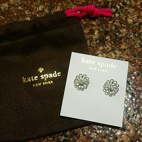 Kate Spade Silver Flower Earrings