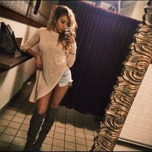 ❌SOLD❌ Charcoal Grey thigh high boots