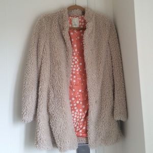 FINAL SALE Anthropologie faux fur coat