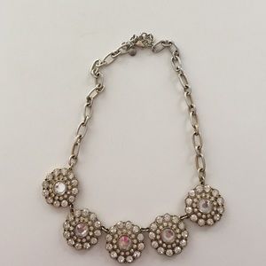 Jcrew crystal flower necklace