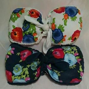 2 Hollister Floral Bandeau Tops S/XS
