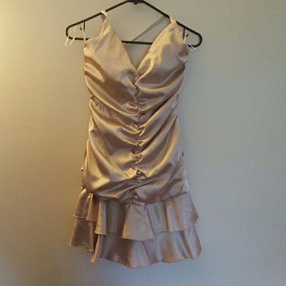 Size 10P Jessica McClintock Gold Party Dress! - Picture 4 of 6