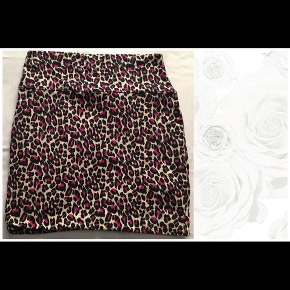 Leopard Print Bodycon Mini Skirt