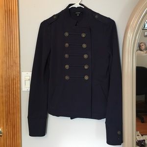 Express navy blue military jacket missing 1 button