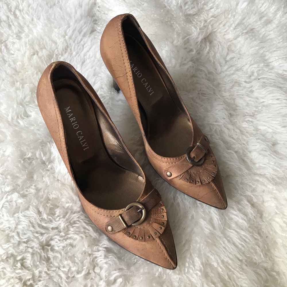 NEW Mario Calvi pumps. All leather. Made in Italy.