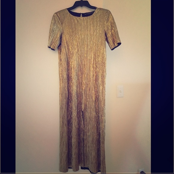 Metallic gold dress