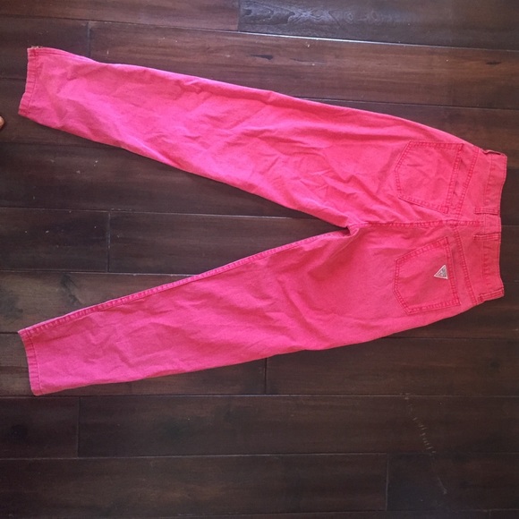 Guess jeans - red high rise "mom" jeans