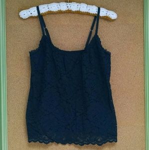 Abercrombie Navy Floral Tank Size Small