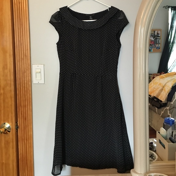 H&M vintage black and white dotted dress