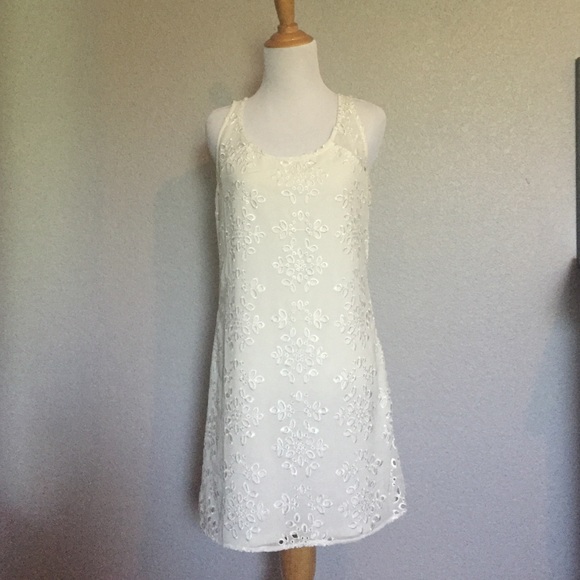 White eyelet dress