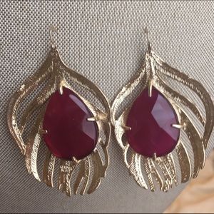Authentic Kendra Scott Earrings in Maroon