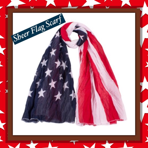 Accessories - Sheer Patriotic Flag Scarf🇺🇸🇺🇸🇺🇸🇺🇸