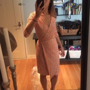 Patterned DVF wrap dress