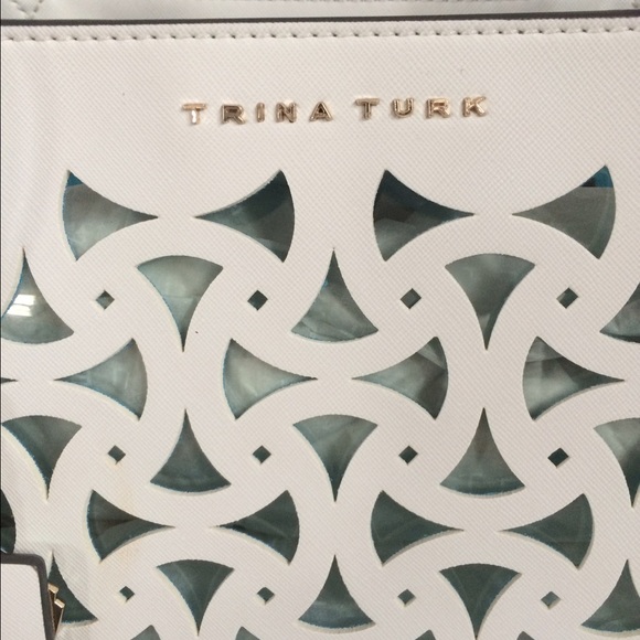 Trina Turk Lasercut White Tote - Picture 3 of 4