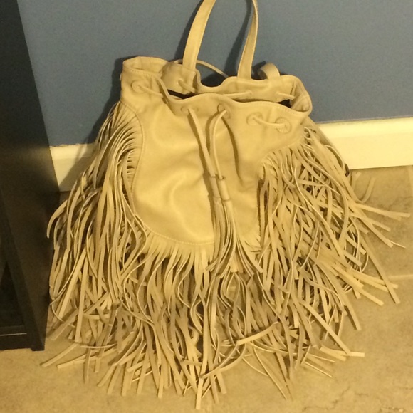 Cream fringe Book bag!!! Adorable!!!