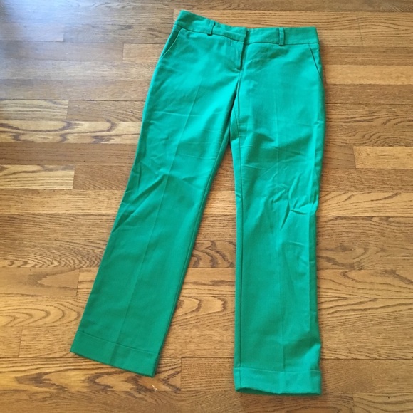 ASOS Emerald/Kelly Green Ankle Cuffed Pants Sz 2