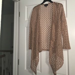 High low lace cardigan