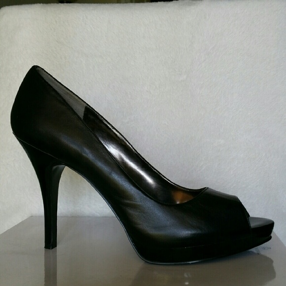 Nine West Black Peep-Toe Heel