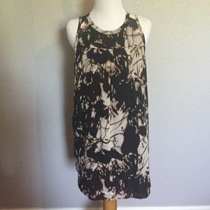 Black and Tan Babydoll Dress