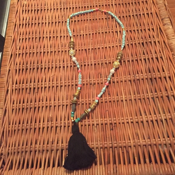 Stunning handmade tassel necklace