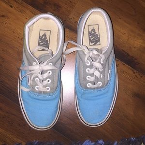 Blue and grey vans