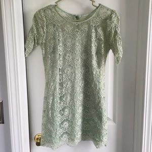 Mint lace dress-small