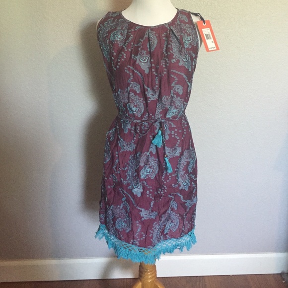 Blue and purple dress
