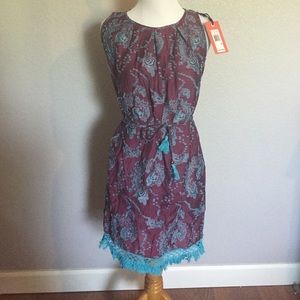 Blue and purple dress