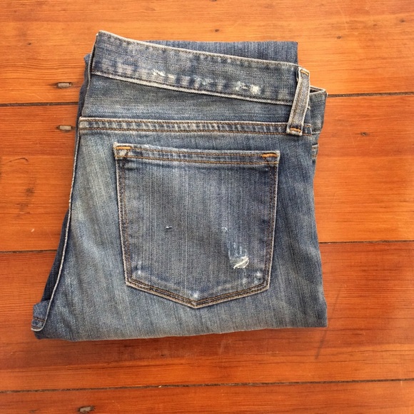 J. Crew Toothpick Destroyed Denim