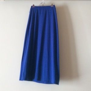 Cobalt blue cotton maxi skirt