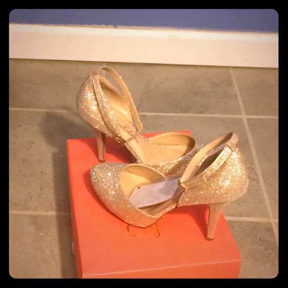 Rhinestone studded heels