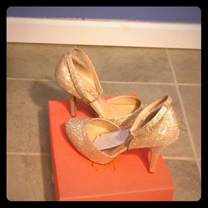 Rhinestone studded heels