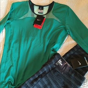 NWT NIKE RUNNING DRI-FIT SHIRT KELLY GREEN