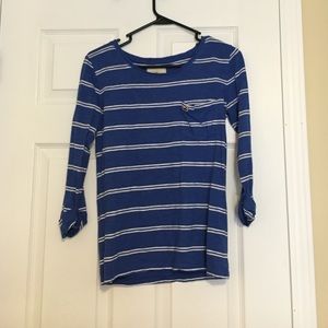 3/4 Sleeve Casual Striped Top