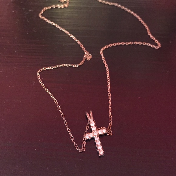 Diamond cross necklace