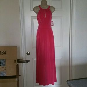 Vince Camuto Pink Jersey Halter Jumpsuit