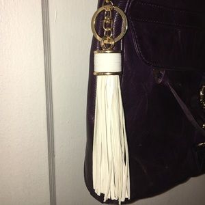 Faux Leather Tassel with gold plated hardware