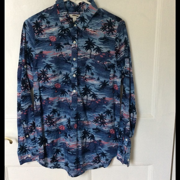 J. Crew Hawaiian Sunset Camp Popover