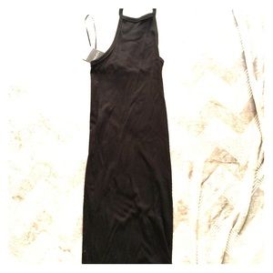 Top shop halter ribbed black dress