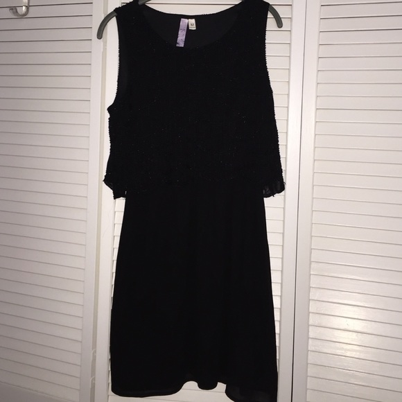 Beautiful black dress with beadwork